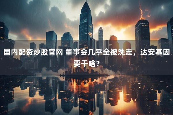 国内配资炒股官网 董事会几乎全被洗走，达安基因要干啥？